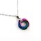 Polysexual pride pendant, chainmail love knot, LGBTQ jewelry product 1